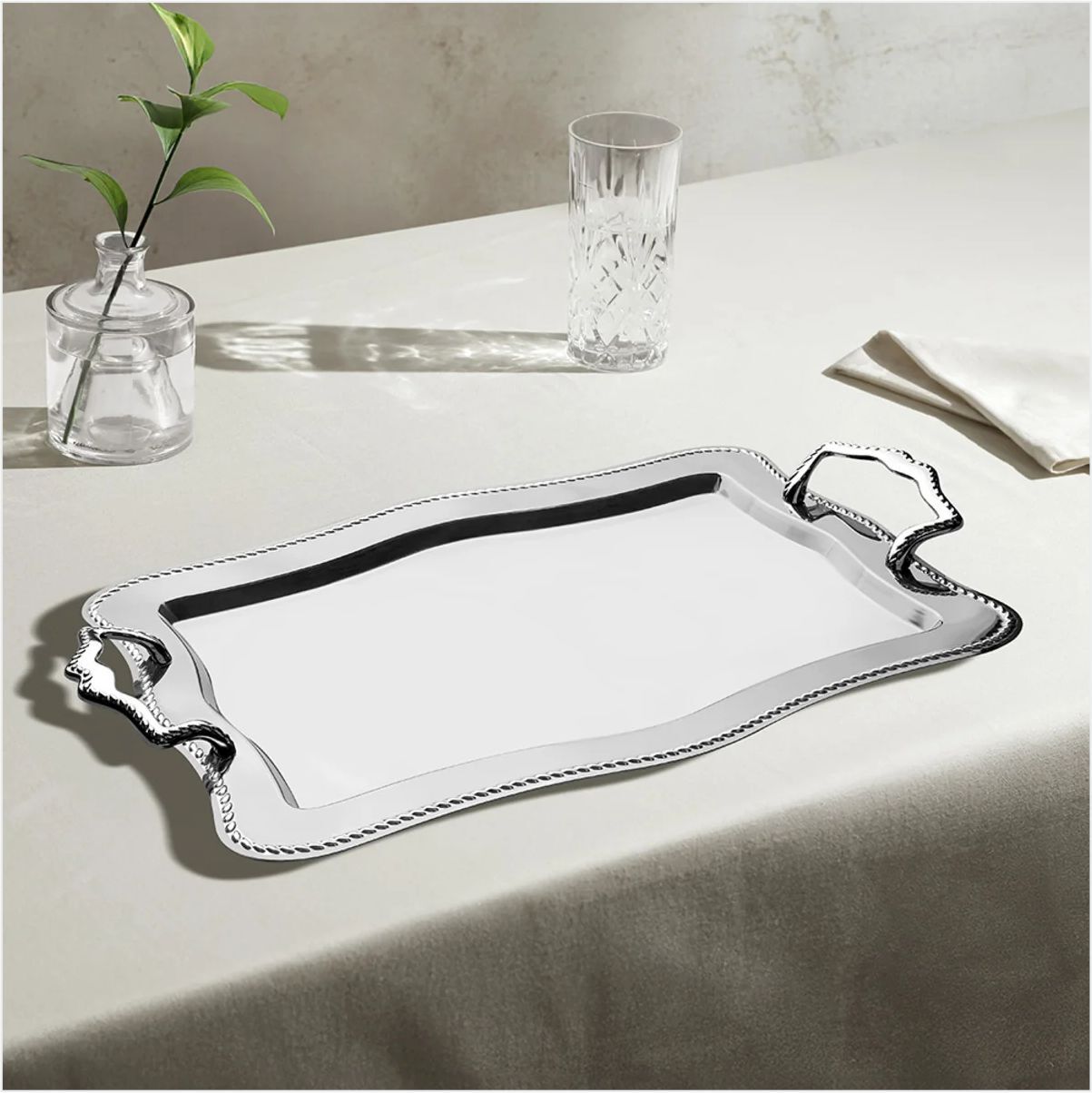 NEHİR ZİNCİR SADE ÇAY TEPSİ