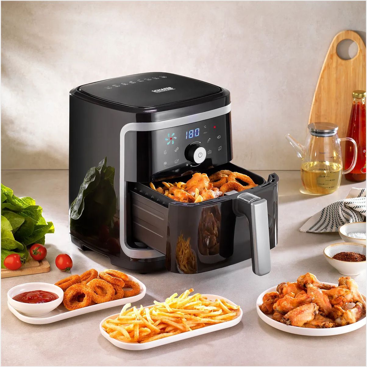 Schafer Fit Fry Xl Airfrey/Sıcak Hava Fritözü- Siyah
