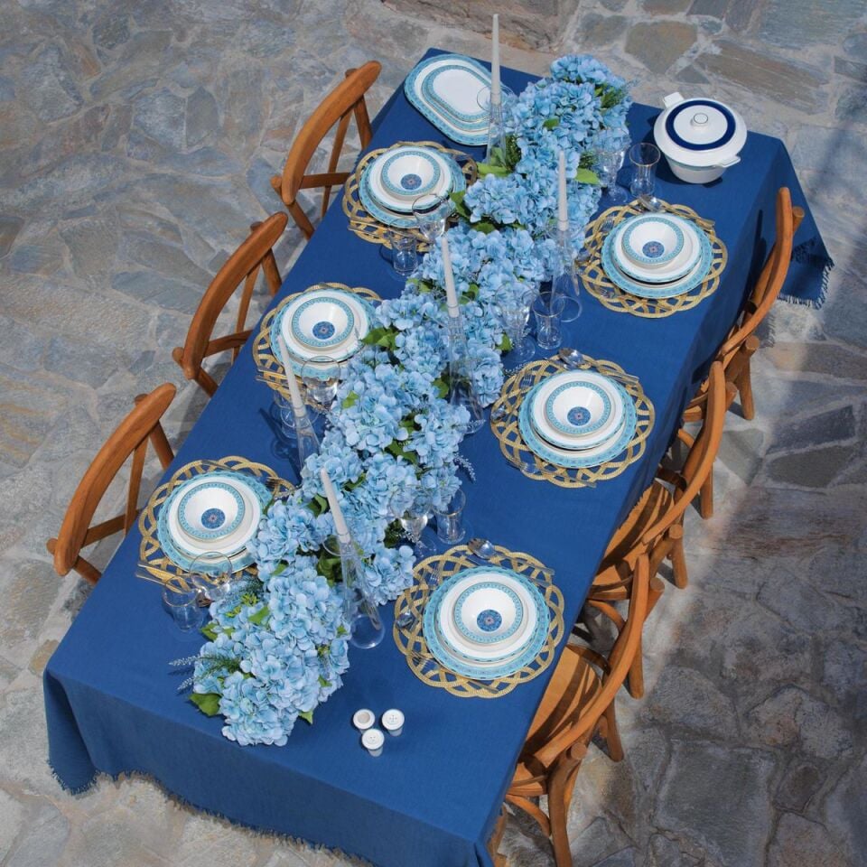 Schafer Tılsım Sapphire Yemek Takımı 60 Parça-Turkuaz