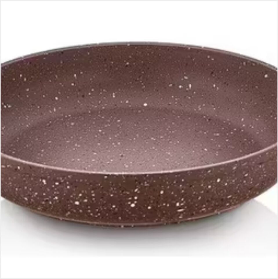 SAFINOX 20 CM TEK KULP GRANİT TAVA-KAHVE