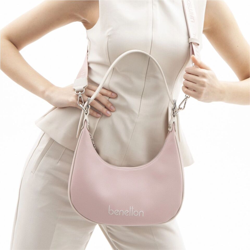 Benetton St  Bnt-1592 Unıted Colors Of Çanta Pembe-Bej