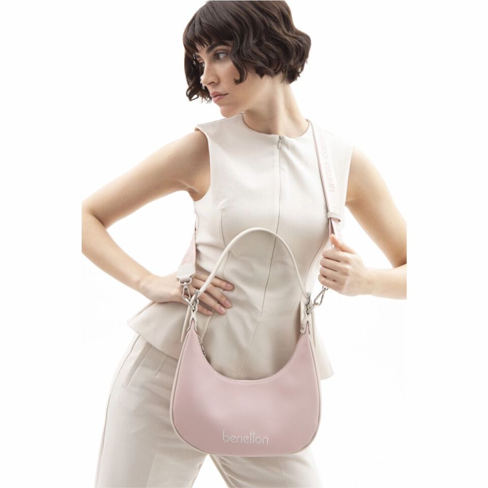Benetton St  Bnt-1592 Unıted Colors Of Çanta Pembe-Bej