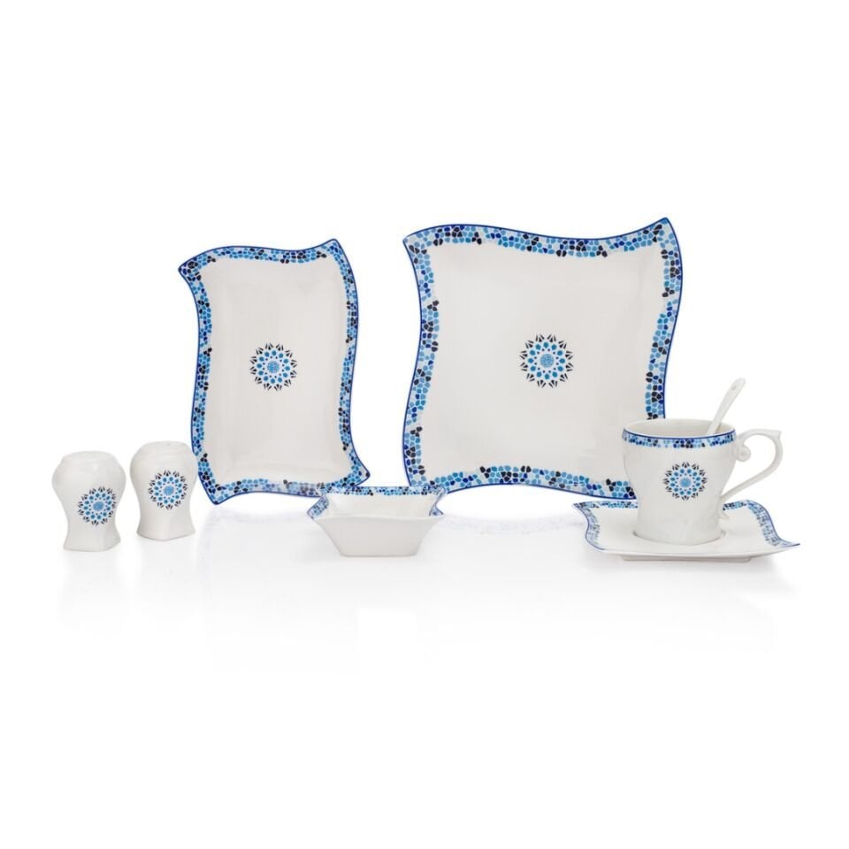 Schafer Twist Kahvaltı Takımı 32 Parça-Mavi
