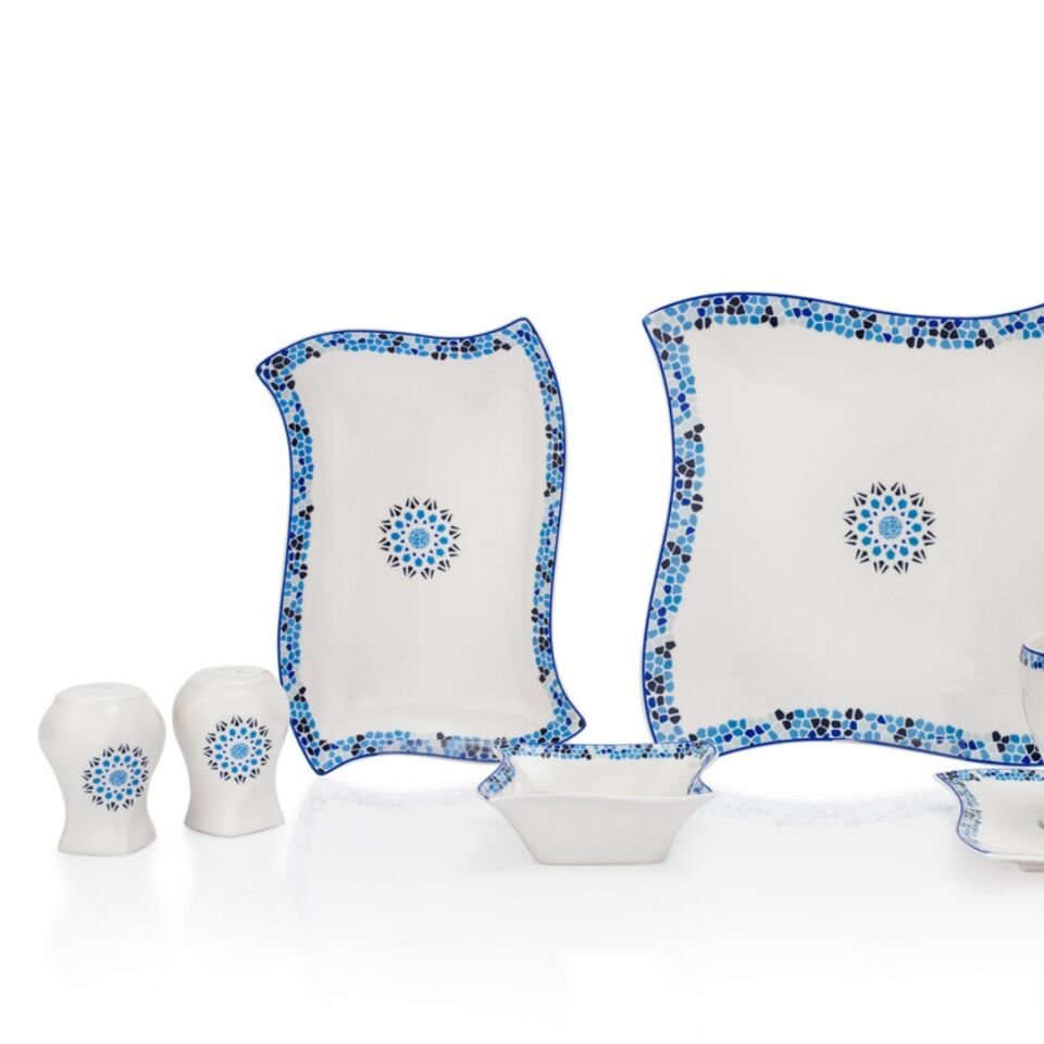 Schafer Twist Kahvaltı Takımı 32 Parça-Mavi