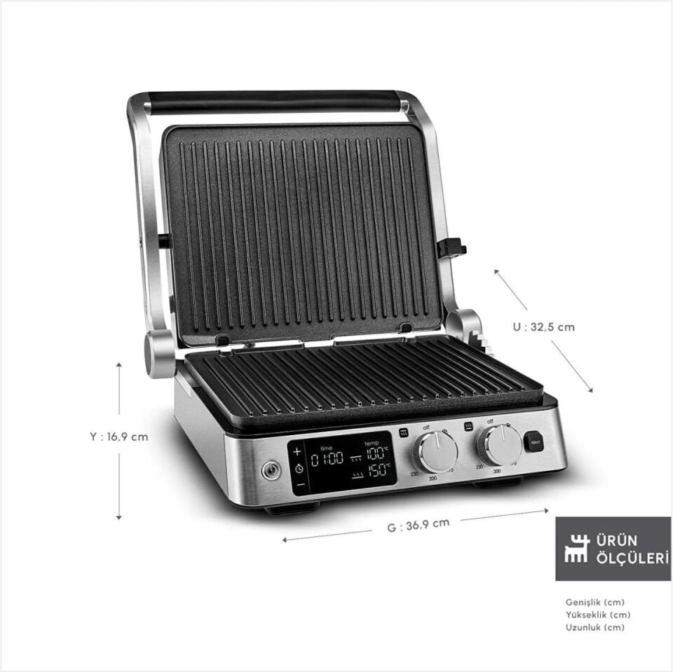 Karaca Compact Steel Inox 2008 Izgara Ve Tost Makinesi