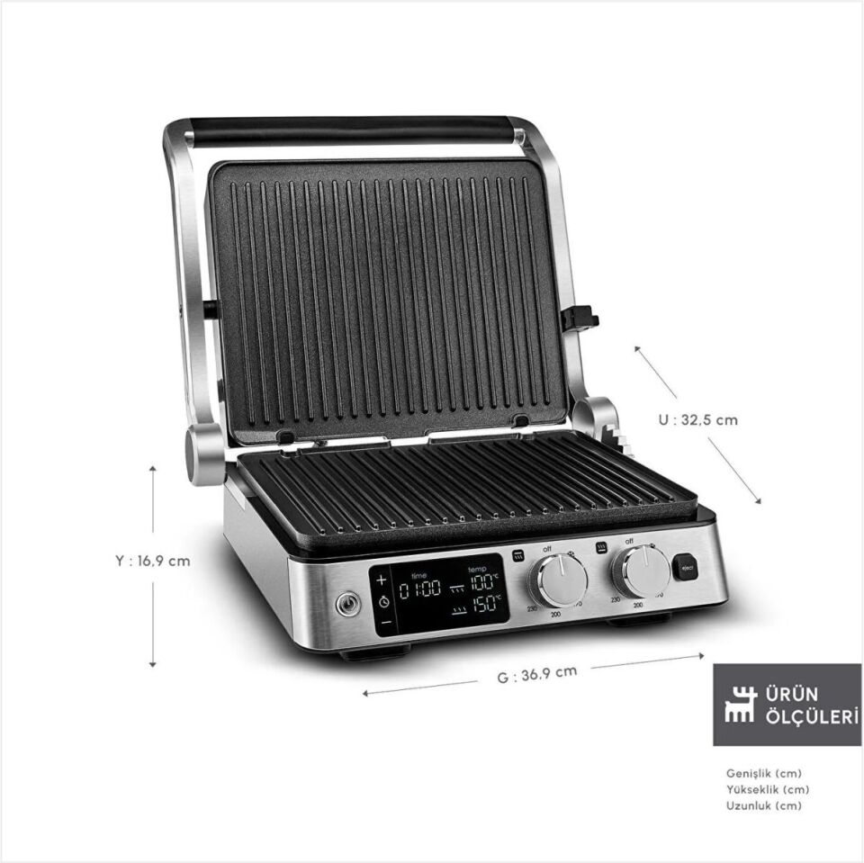 Karaca Compact Steel Inox 2008 Izgara Ve Tost Makinesi
