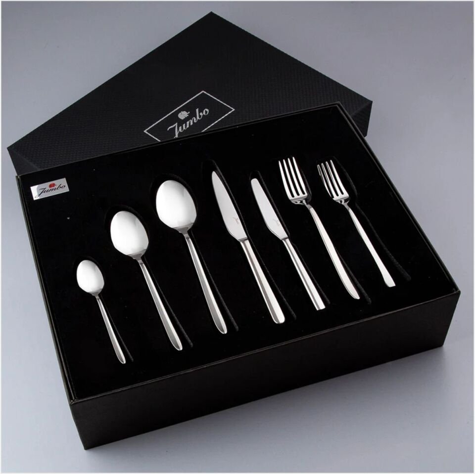 Jumbo 9400 84 Parça 12 Kişilik Çatal-Kaşık-Bıçak Set Çelik