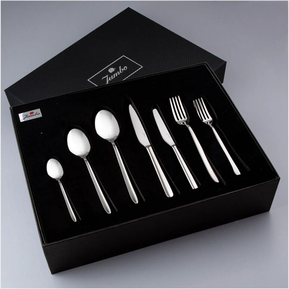 Jumbo 9400 84 Parça 12 Kişilik Çatal-Kaşık-Bıçak Set Çelik