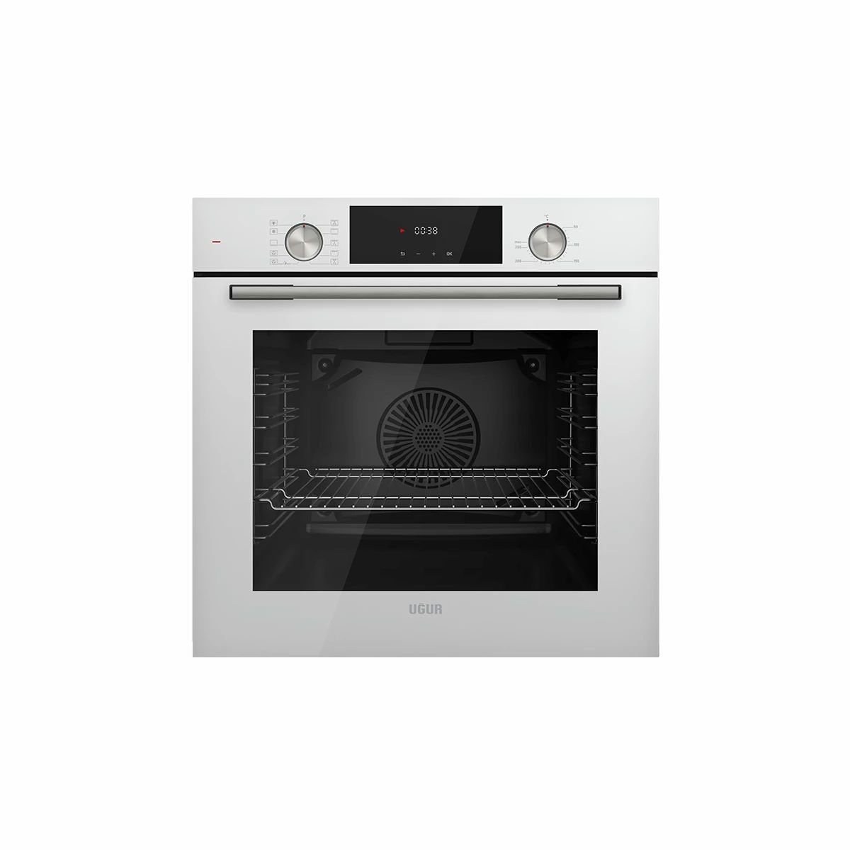 Uğur UAF 6011D BCPET Fry Art Beyaz Ankastre Fırın
