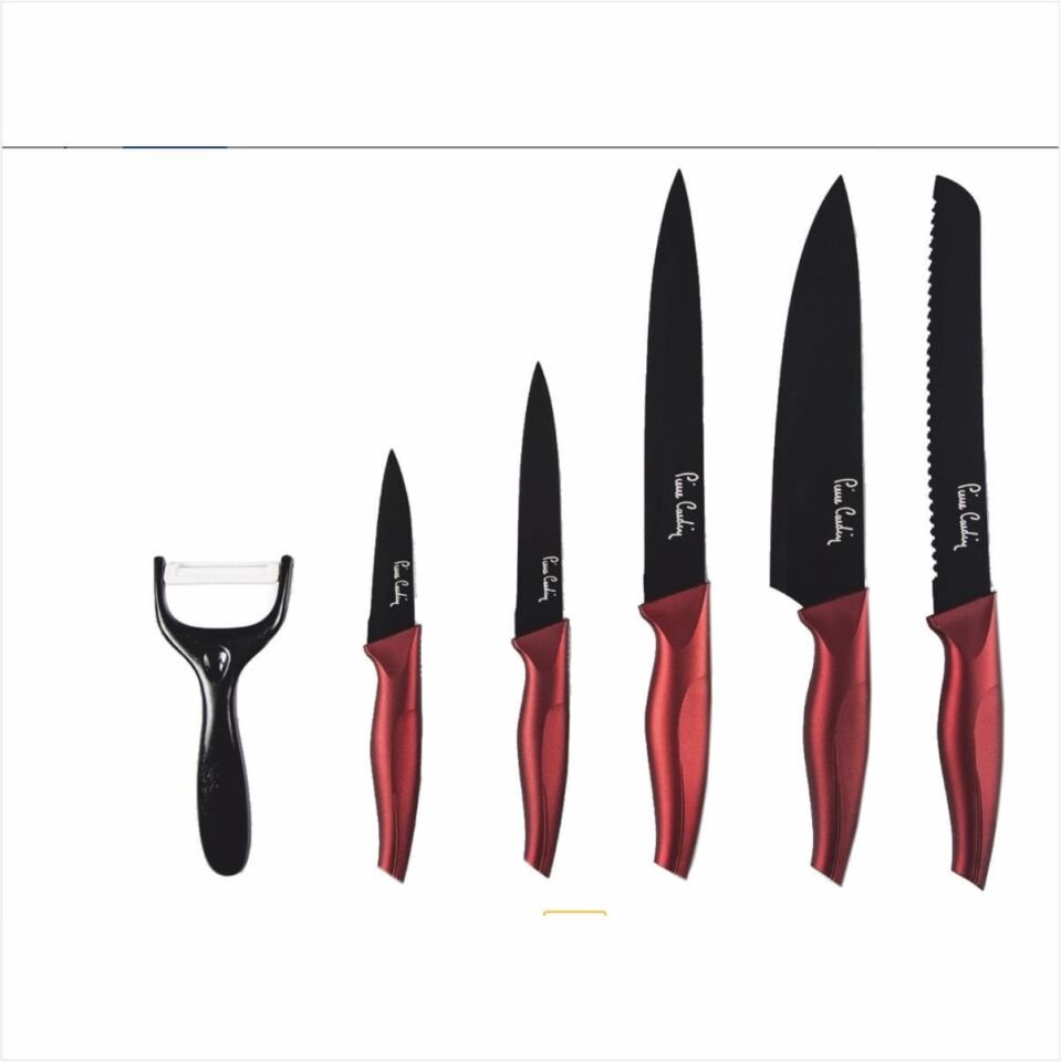 Pıerre Pluto Bıçak Seti 6'Lı Red