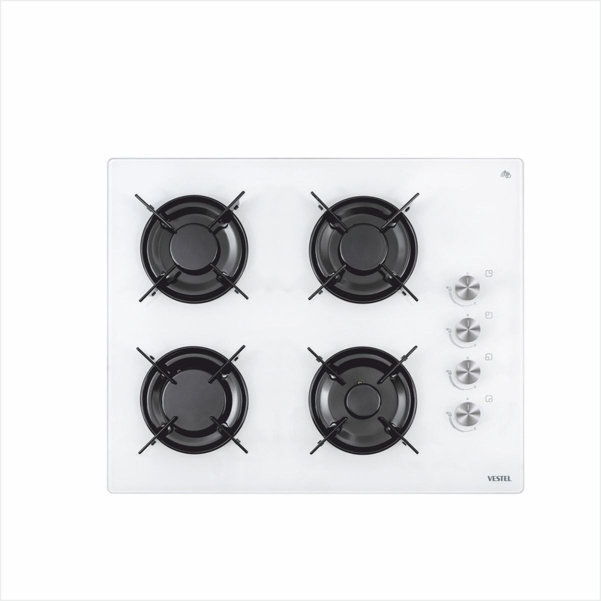 Vestel Ao-65104 B-T Beyaz Cam Ankastre Ocak