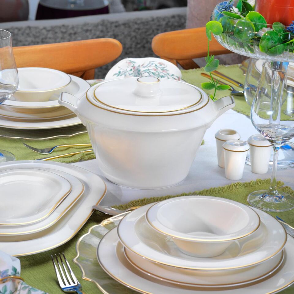 Schafer Tılsım Timeless Yemek Takımı 60 Parça-Gold