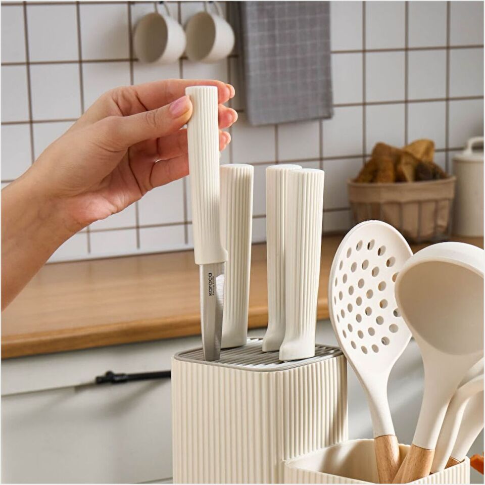 Karaca Massımo 12 Parça Servis Setli Bıçak Seti Krem