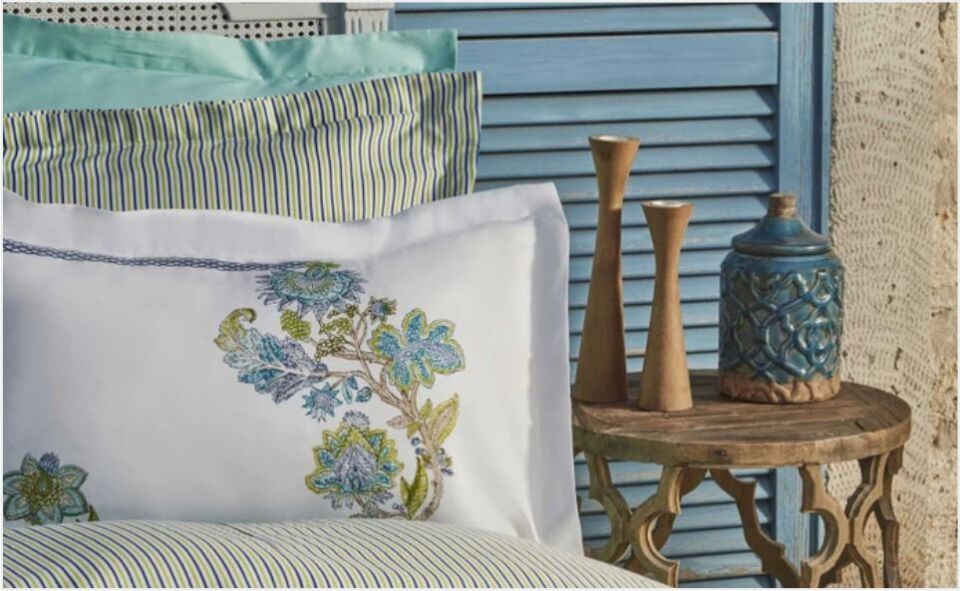 Karaca Home Granada Saten Çift Kişilik Nevresim Takımı Mavi