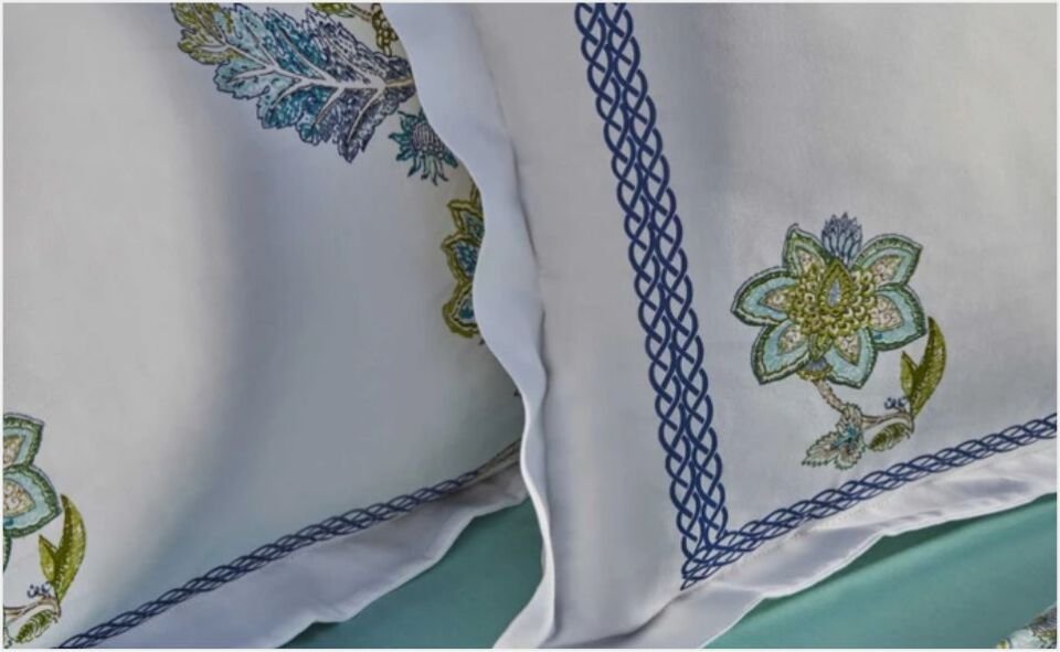 Karaca Home Granada Saten Çift Kişilik Nevresim Takımı Mavi