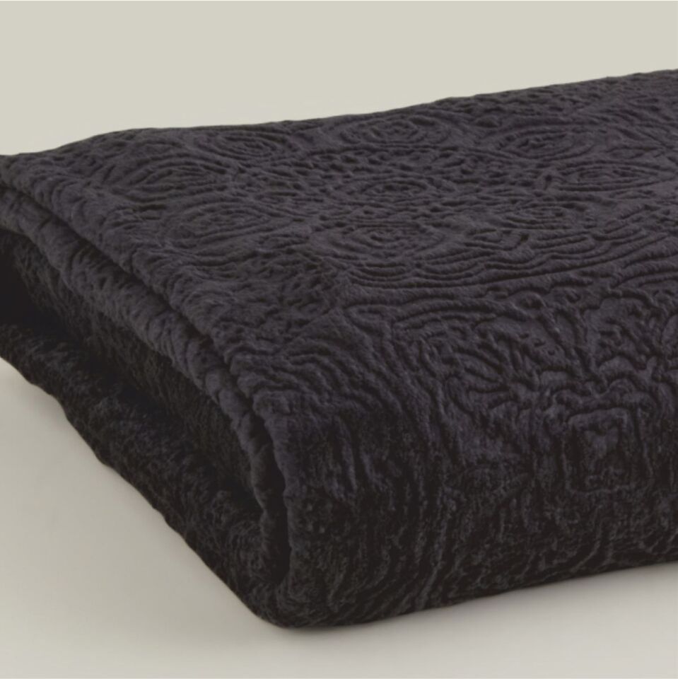 Karaca Orya Battaniye Çift Kişilik Siyah