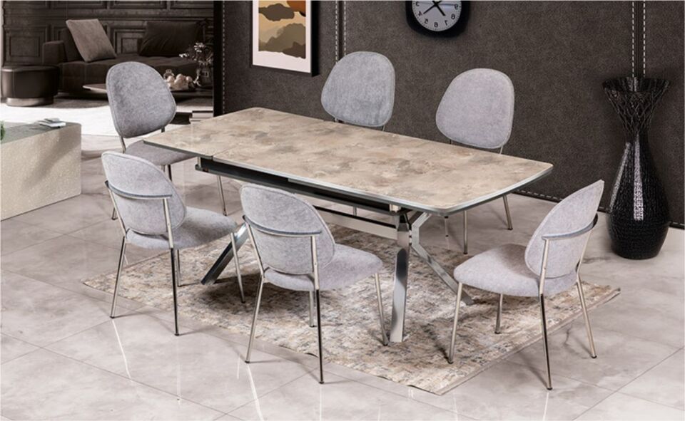 Fatih Yıldız Ms050 Krom Grı Masa
