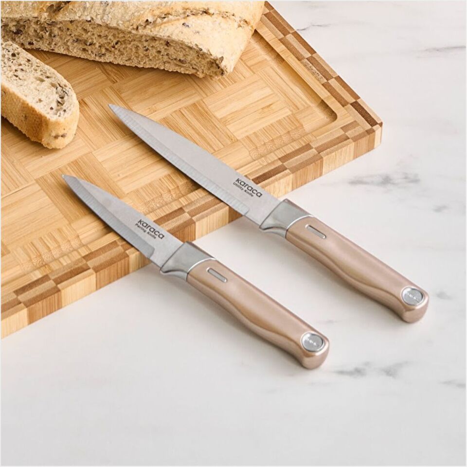 Karaca Mastermaid 6 Parça Bıçak Seti Mineral Gold