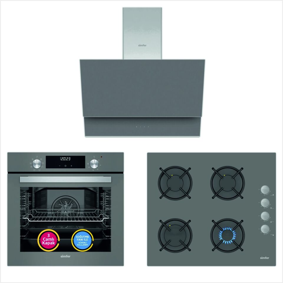 SİMFER 9 PROGRAMLI GRI ANKESTRA SET