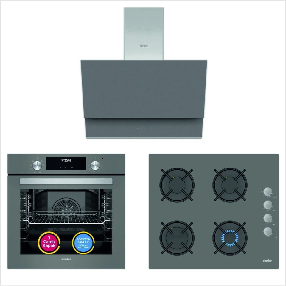 SİMFER 9 PROGRAMLI GRI ANKESTRA SET