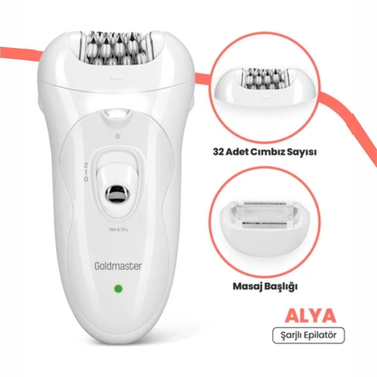 Goldmaster Alya Gm-8136 Şarjlı Epilasyon Cihazı