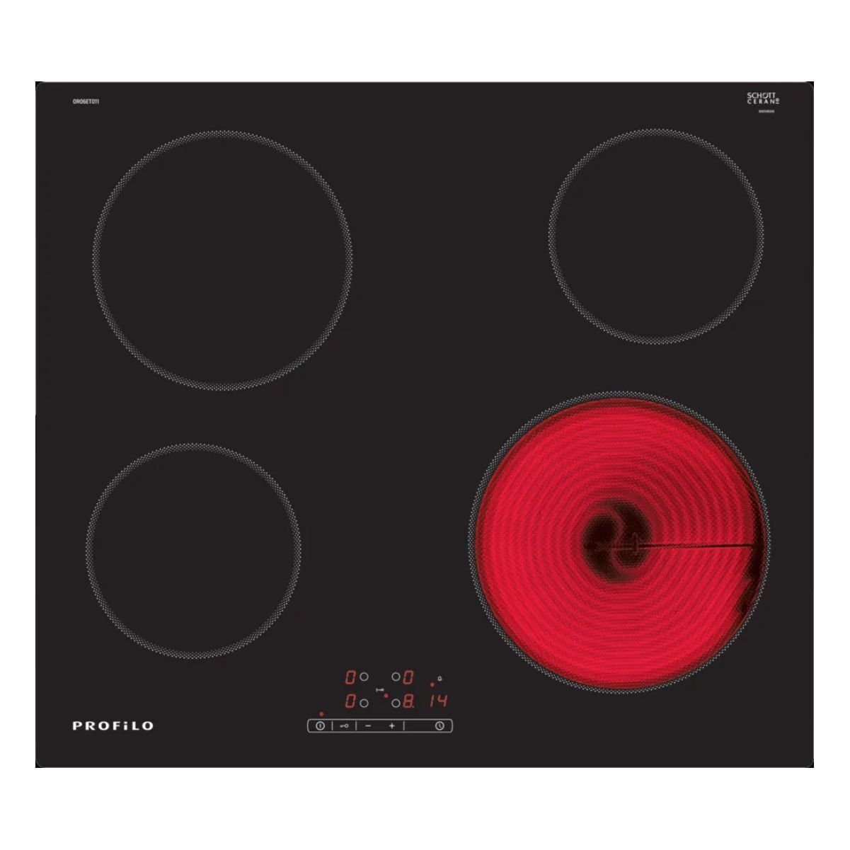 Profilo OR06ET011 Siyah Seramik Elektrikli Ankastre Ocak