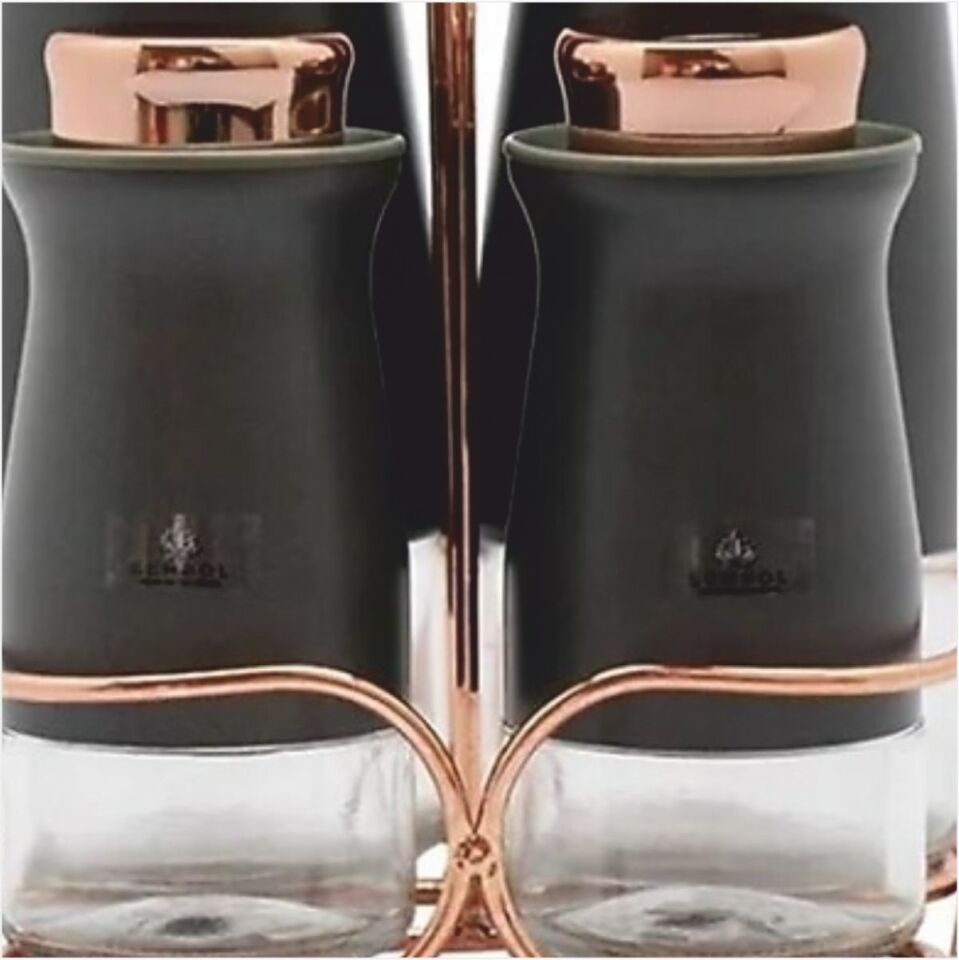 SEMBOL KITCHEN ART-45 STANDLI 4'LÜ YAĞDANLIK GREEN-GOLD