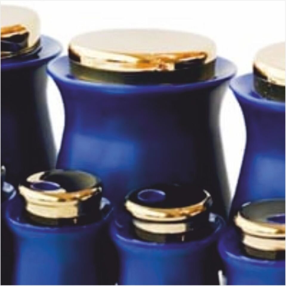 SEMBOL KITCHEN ART-50 STANDLI 4'LÜ YAĞDANLIK BLUE-GOLD