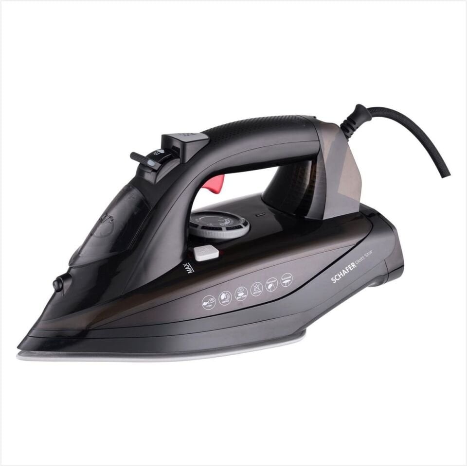 Schafer Glatt Star Buharlı Ütü-Siyah