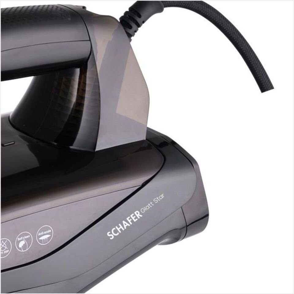 Schafer Glatt Star Buharlı Ütü-Siyah