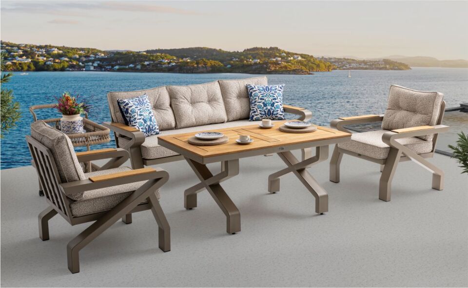 Terazzi Casablanca 80X140 Bahçe Oturma Grubu-Cappicino