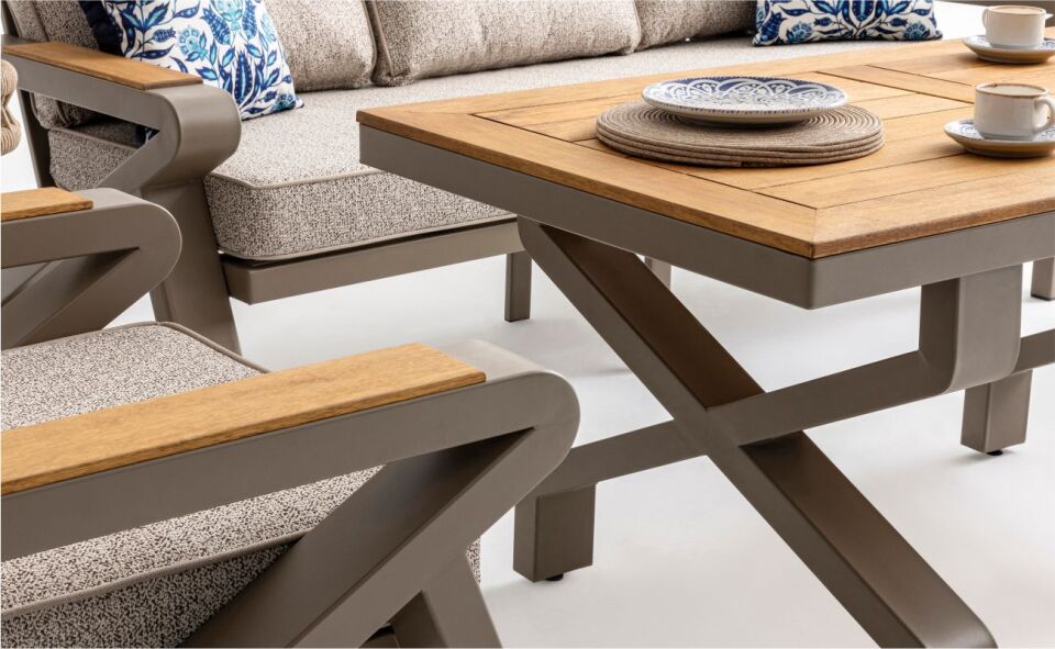 Terazzi Casablanca 80X140 Bahçe Oturma Grubu-Cappicino