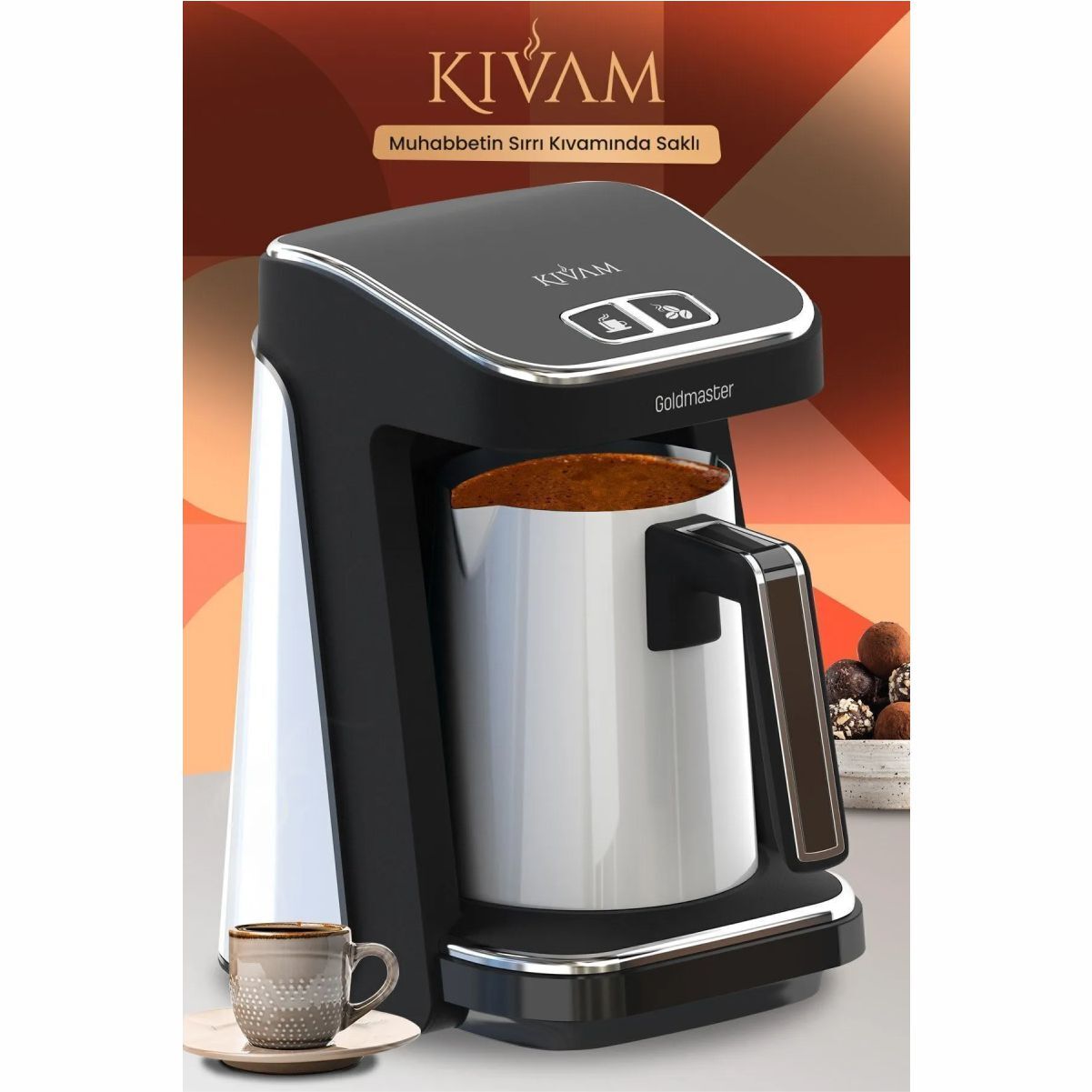 Goldmaster Prokıvam Gm-9900B Türk Kah.Mak.Beyaz