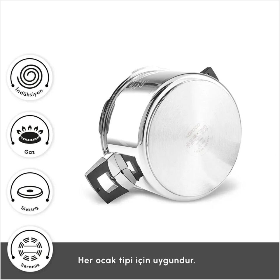 Karaca Quick And Safe İndüksiyon Tabanlı Düdüklü Tencere 7 Lt