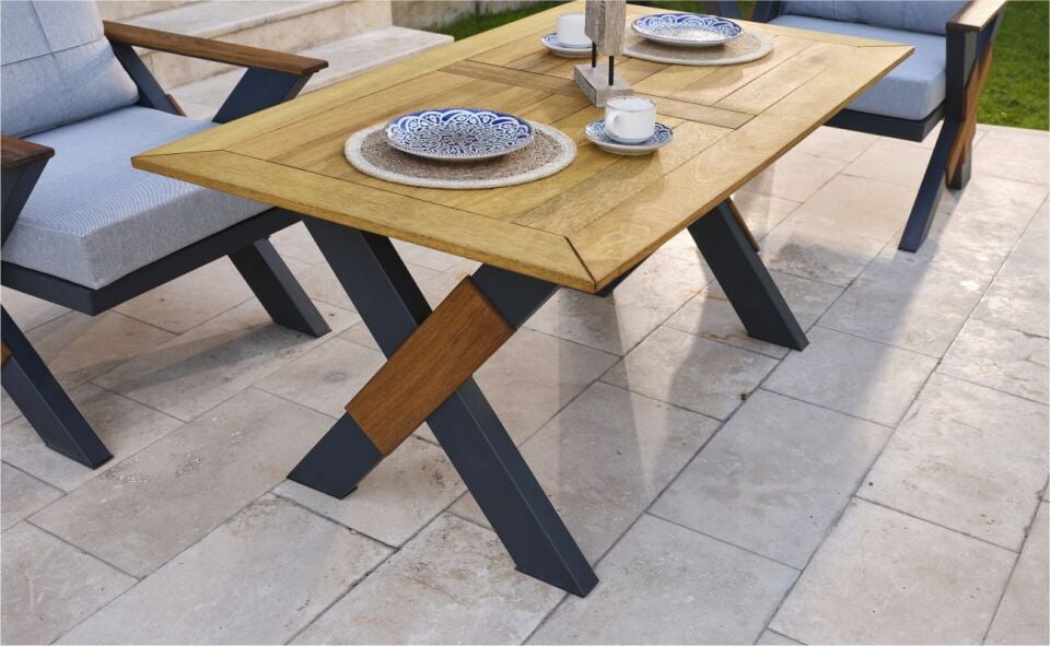 Terazzi Lotus 80X140 Bahçe Oturma Grubu