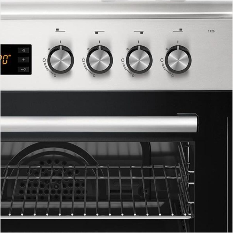 Simfer 1226 4G Multı Fonk. Inox Cam Tabla Fırın (Dıgıtal Saat+Tel Raf) Tam Boy Fırın