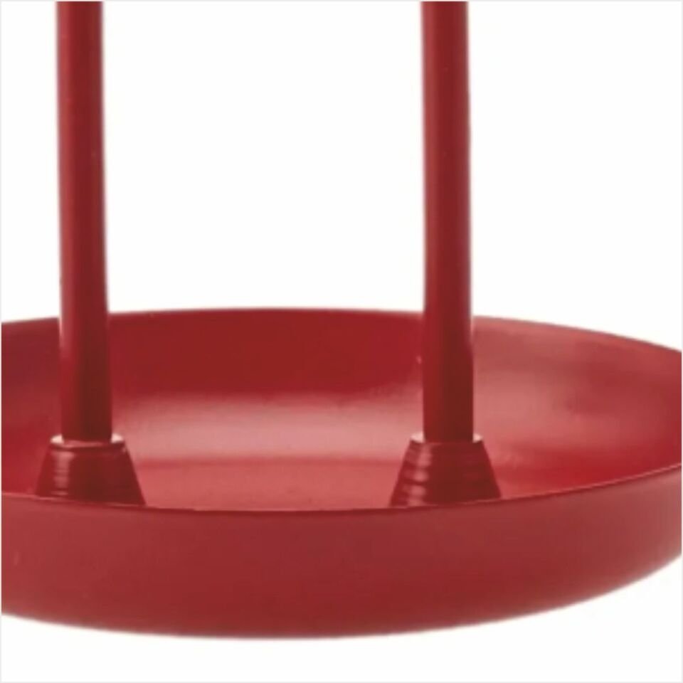 EMSAN VERDA KIRMIZI KÜÇÜK METAL SUNUMLUK 12 CM