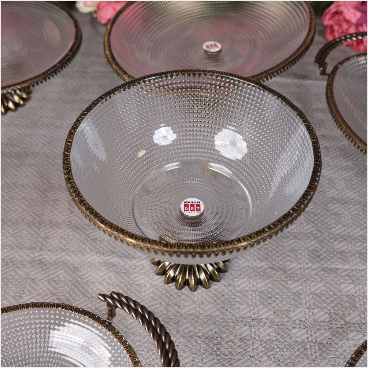 DRT*6326  OTTOMAN 24 CM LÜKS AYAKLI TELLİ ESKİTME MEYVELİK