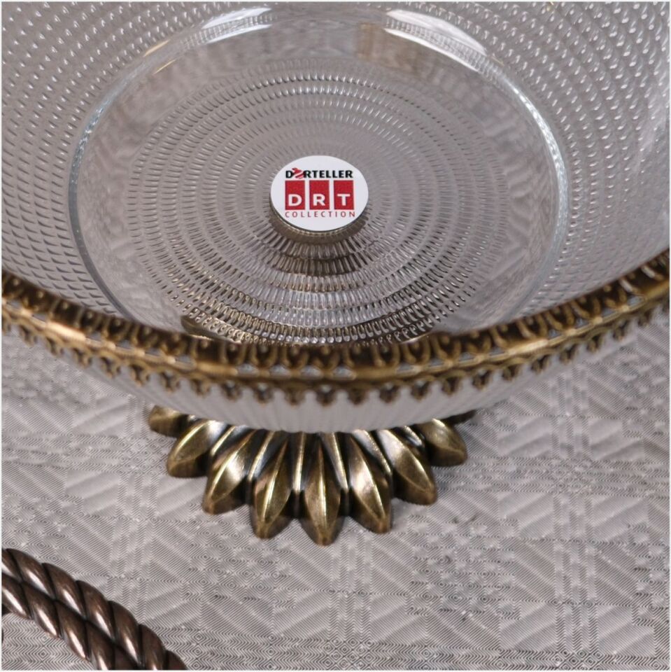 DRT*6326  OTTOMAN 24 CM LÜKS AYAKLI TELLİ ESKİTME MEYVELİK