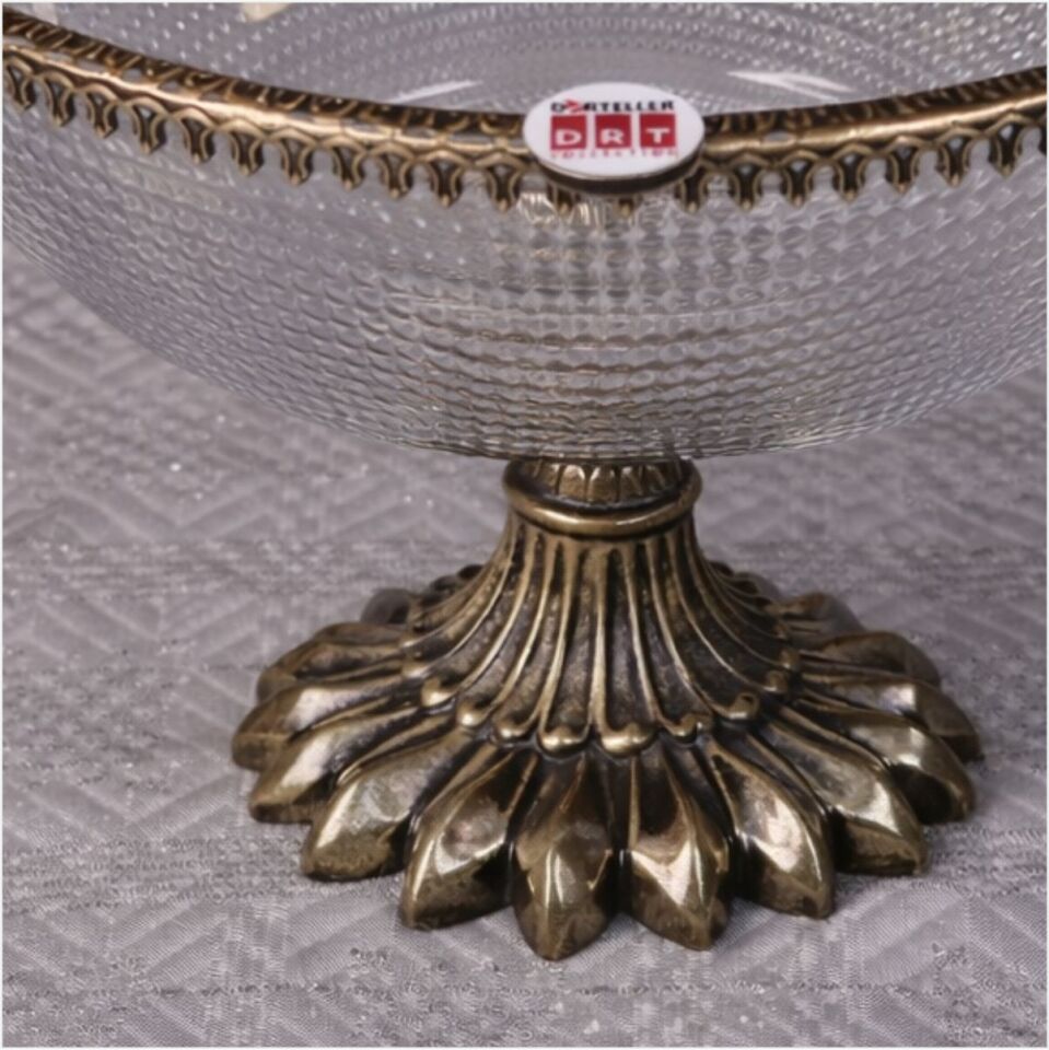 DRT*6326  OTTOMAN 24 CM LÜKS AYAKLI TELLİ ESKİTME MEYVELİK