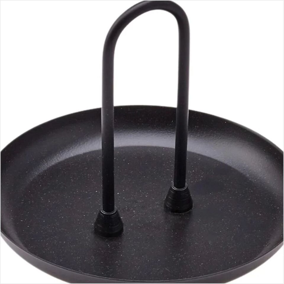 EMSAN VERDA SİYAH ORTA BOY METAL SUNUMLUK 16 CM