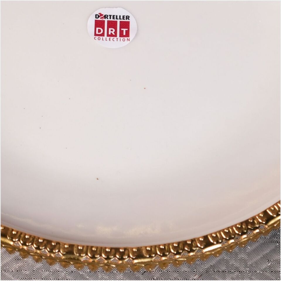 DRT*6345  27 CM MİNİ AYAKLI KULPLU ALTIN TELLİ SEMAZEN SUNUMLUK