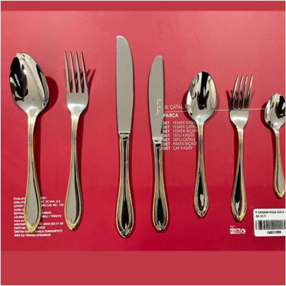 Pıerre Cardın Vega Gold 84 Parça Çatal-Kaşık-Bıçak Seti