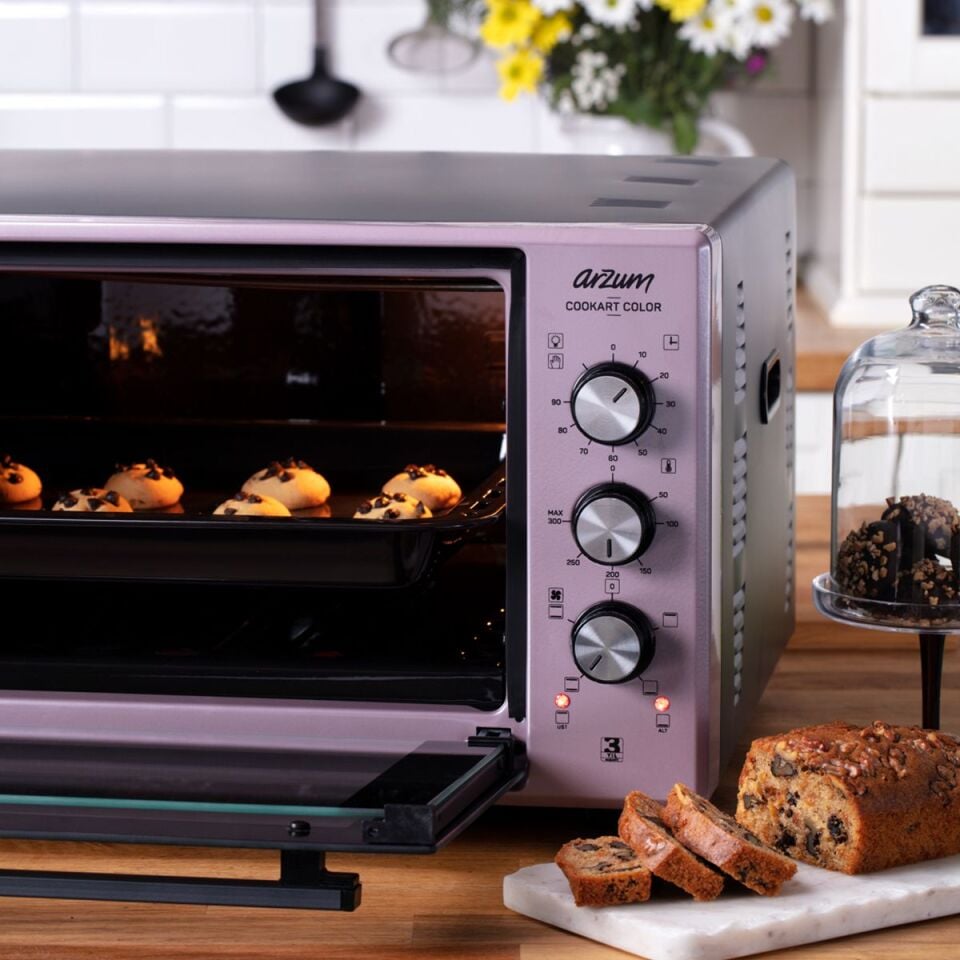 Arzum AR2034 Cookart Color 50 L Çift Camlı Fırın - Dreamline