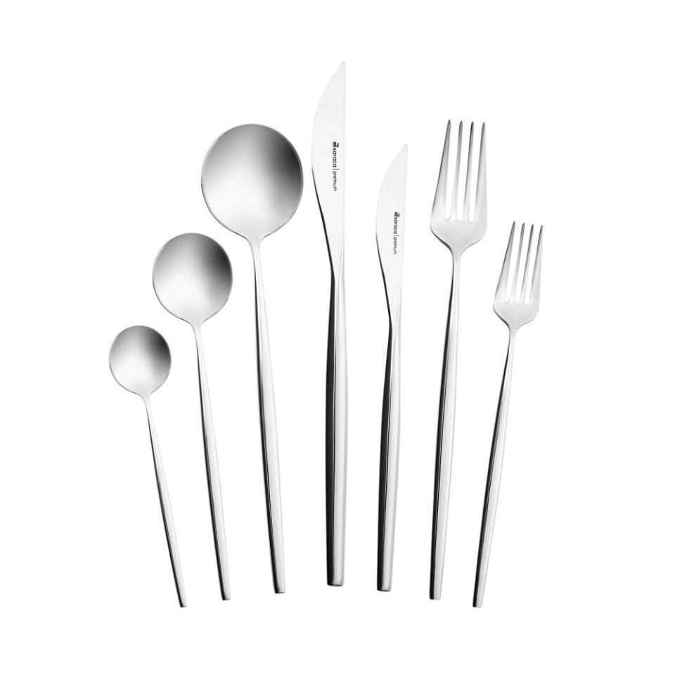 Karaca 316 Premium Mild Platin 12 Kişilik 84 Parça Çatal Kaşık Bıçak Takımı