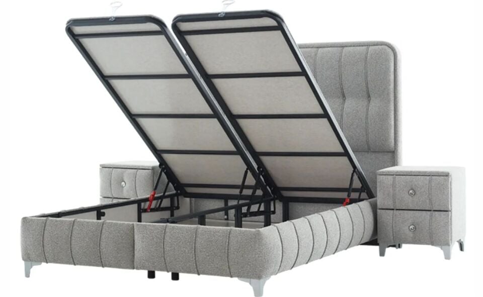 Lumera 160X200  Baza Set Bukle Gri Siyah