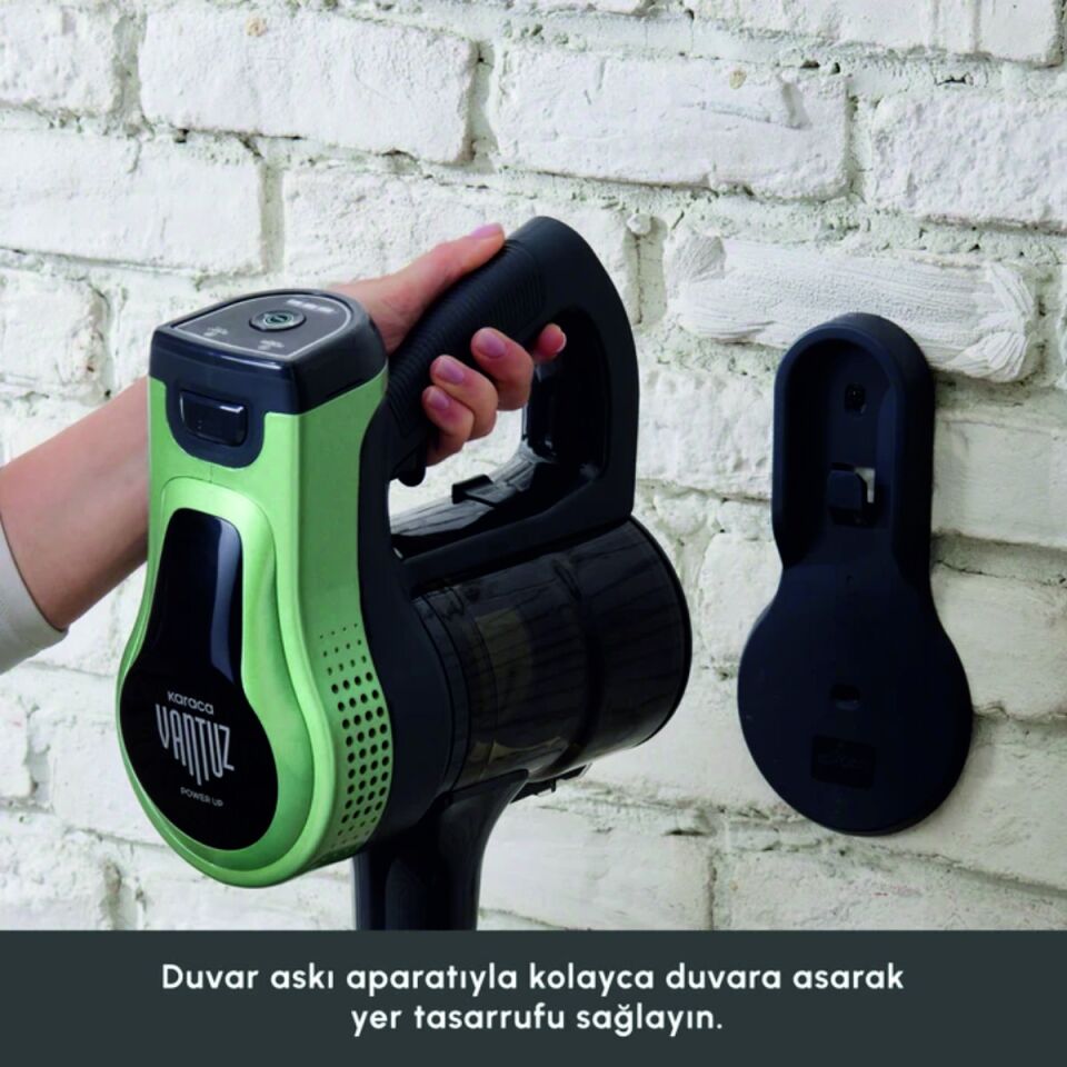 Karaca Vantuz Power Up Max Dik Süpürge Sage Greena