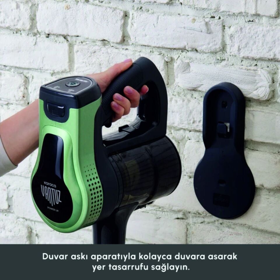 Karaca Vantuz Power Up Max Dik Süpürge Sage Greena