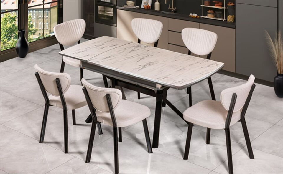 F.Yıldız MS060 Gold Ayak Marmö 90X200 Masa