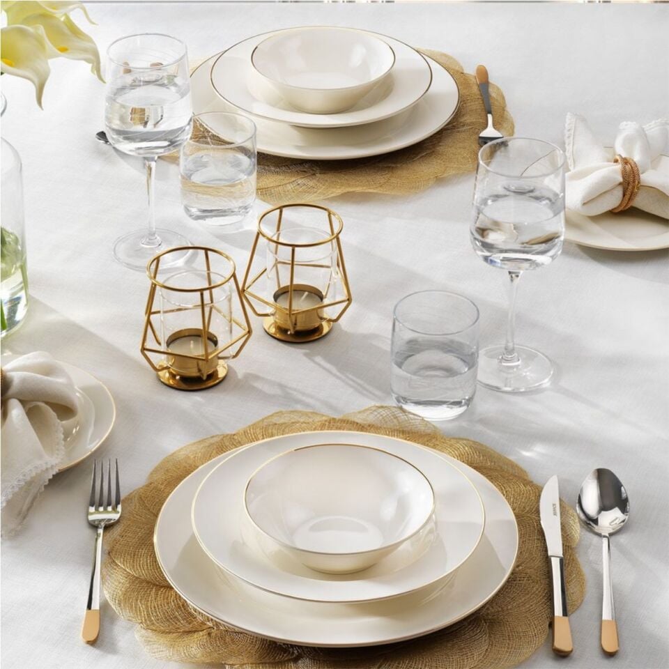 Schafer Fiesta Yemek Takımı 24 Parça-Gold